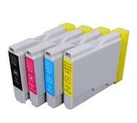 Cartouche compatible - Pack 4 Cartouches d'encre BROTHER compatible LC-970/LC-1000.