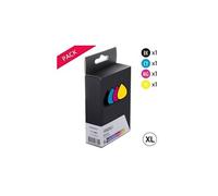 Cartouche compatible - Pack 4 Cartouches d'encre Génériques HP 950XL/951XL noire et couleurs (C2P43AE) Couleur