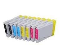 Cartouche compatible - Pack 8 Cartouches d'encre BROTHER compatible LC-970/LC-1000. Pack