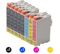 Cartouche compatible - Pack 8 Epson T0611 Cartouches 5 noir 1 cyan 1 magenta 1 jaune compatible avec Epson Stylus DX4200