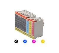 Cartouche compatible - Pack 8 Epson T0611 Cartouches 5 noir 1 cyan 1 magenta 1 jaune compatible avec Epson Stylus DX4200 Multicolore