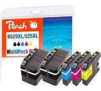 Cartouche compatible PEACH Brother LC529XL/LC525XL MultiPack Plus, 2xbk, c, m, y, 2x50 ml, 3x15 ml
