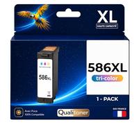 Cartouche Compatible pour Canon CL586XL Couleur 3 X Plus d'encre Qualitoner