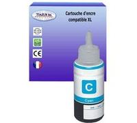 Cartouche Compatible pour Epson EcoTank ET L486, L495, L550 remplace Epson T6642 (C13T664240) Cyan -