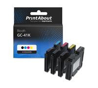 Cartouche compatible Ricoh GC-41K (405761) - 4 couleurs - Multipack
