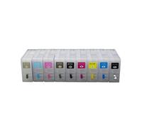 Cartouche d’Encre, Compatible avec Epson, T8501-T8509 T5801-T5809 | Rechargeable sans puce, 80ml, PBK C M Y LC LM LK MBK LLK, SureColor P800, 3880 3800 3800C