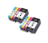 Cartouche D’Encre, Compatible avec HP, 912 912XL for OfficeJet | Avec Puce, Encre Teintée, Noir Magenta Cyan Jaune, 8010 8012 8013 8014 8015 8017 8018(2 SET)