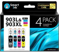 Cartouche D`Encre Compatible Pour Hp 903 Xl 903Xl 4 Pack (Noir Cyan Magenta Jaune) Avec Système De Puce Avancée Pour Officejet 6950 All-In-One Officejet Pro 6960 6970 All-In-One[ENC942240]