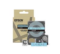 Epson Labelworks LK-4LAS Cartouche d'étiquetage compatible avec Epson LabelWorks LW-C610 et LW-C410 Bleu/gris 12 mm