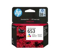 Cartouche d’encre Ink Advantage trois couleurs HP 653 authentique