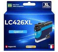 Cartouche d’Encre LC426XL LC426XL LC426 XL Compatible pour Brother MFC-J4335DW MFC-J4340DW MFC-J4535DW MFC-J4540DW Cyan Haute capacité avec Puce 5000 Pages