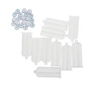 Cartouche de Colle Blanc en Plastique 10 Pièces 1: 1 Ab 50ml | Résine Époxy, Compatibilité Embout Mélangeur Standard, Usage Terrain et Production en Série