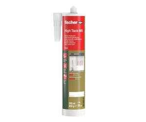 Cartouche de colle élastique High Tack MS blanche à adhérence initiale élevée FISCHER 541712 290 ml