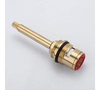 Cartouche De Disque À Tige En Céramique Vanne Quart De Tour 3/4 "20 Cannelures Remplacement Robinet Vanne Laiton Robinet Cartouche Pour Salle De Bain Cuisine Robinet,Rouge