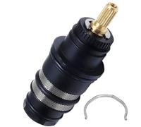 Cartouche de douche thermostatique de rechange pour valve chromée avec construction en laiton, design anti-fuite pour une installation facile et un contrôle fiable de la température dans la salle de