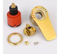 Cartouche de douche thermostatique - Robinet mélangeur pour eau chaude et froide avec bouton de commutation - Régulateur de température pour systèmes de douche (Forward + Gold)