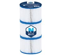 N NETSPA - SP-N1407535 - Lot de 3 Cartouches de Filtration pour Spa - pour Purifier et Maintenir la Qualité de l'Eau du Spa - Compatible avec les Modèles à Partir de 2017 - Ø 10.4 cm x H 8cm -150 plis