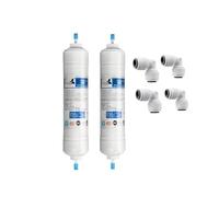 Cartouche de filtre à eau en carbone T33 Quick Conne T INLINE COCONUT avec 2 raccords for purificateur d'eau par osmose inverse(2pcs)
