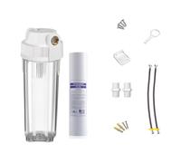 Cartouche de filtre à eau transparente robuste de 25,4 cm de diamètre pour décapateur, usage domestique et commercial, boîtier de filtre à eau transparent
