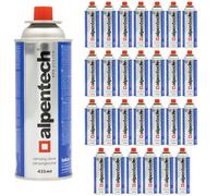 Cartouche de gaz Alpentech 450 ml, conforme à la norme EN417, isobutane, système EPS, IK301 - Lot de 28 pièces