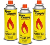 Cartouche de gaz butane Alpen Camping 400 ml certificat Pi 0875 conforme EN417 - 3 pièces