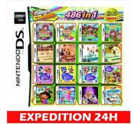 Cartouche de jeu - Mario - 486 en 1 - Nintendo DS/3DS/2DS - Couleur Noir - Licence Mario