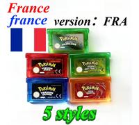 Cartouche de jeu Pokémon GBA version E Meraude Rubis Saphir Vert et Rouge Lame de Feu Français FRA pour Game Boy Advance GBA SP NDS FRA-EMERAUDE