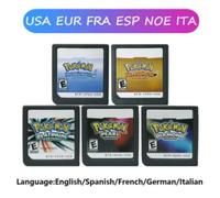 Cartouche de jeu Pokemon série DS, carte de Console de jeu vidéo HeartGold SoulSilver Diamond Platinum Pearl multilingue pour NDS 3DS Pearl USA