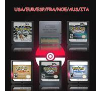 Cartouche de jeu Pokémon Série DS Diamant Platine Perle HeartGold SoulSilver Noir Blanc Multilingue pour NDS/2DS Diamante ITA