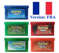 Cartouche de jeu vidéo 32 bits pour console GBA en français, série Pokémon : Émeraudes, Rouge Feu, Rubis, Vert Feuille, Saphirs FRA-RUBIS