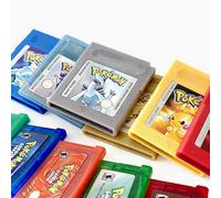 Cartouche de jeu vidéo Pokémon GBC à faible consommation d'énergie, version 5 langues, rouge/cristal/bleu/jaune/or/vert/argent USA-Silver