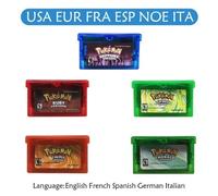 Cartouche de jeu vidéo Pokémon pour GBA, console, carte, puce IC, mémoire, Emerald, FireRed, Ruby, LeafGreen, Sapphire, multilingue Sapphire NOE