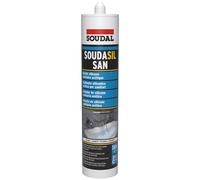SOUDAL 11309 Cartouche de Mastic en Silicone 280 ML-pour Bois-Vitrier-Gouttière-Plastique-Blanc-11309-SOUDAL, Blanc