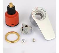 Cartouche de mitigeur thermostatique en plastique avec interrupteur pour une performance constante dans les douches de salle de bain (avant + argent)