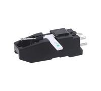 Cartouche de platine à Double stylet,Double aiguilles de stylet stéréo en rubis et saphir avec pièces de rechange pour tourne-disque LP/LP RPM - Type couleur noire