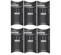 Cartouche de rechange d’encre Noir BXC-V5/V7 de marque Pilot pour Hi-Tecpoint V5 et V7, système de cartouche d’encre liquide rechargeable pour stylo à bille (lot de 6 à 18 cartouches)