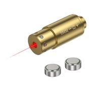 Cartouche de réglage à Point Rouge (Bore Sight) pour 9 mm/Cal. 12 / .45 ACP / .38 Spl / .40 S&W, avec 2 Jeux de Piles