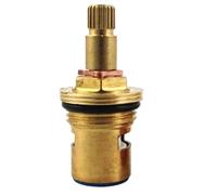 Cartouche de remplacement for robinet à une ou deux dents, en laiton, 47 ou 52 mm, quart de tour, G1/2, à disque céramique, for robinet d'eau chaude ou froide.(52mm double teeth)