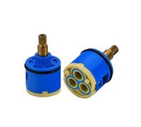 Cartouche de remplacement pour robinet de douche 3 voies 33mm, cartouche à disque céramique 4 voies 35mm pour robinet de douche à poignée unique ou double poignée, valve de robinet (AA-33MM-56MM)