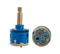 Cartouche de remplacement pour robinet de douche 3 voies 33mm, cartouche à disque céramique 4 voies 35mm pour robinet de douche à poignée unique ou double poignée, valve de robinet (QQ-35MM-62MM)