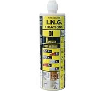 Cartouche de résine polyvalente tous matériaux couleur BEIGE / 300ml /ING FIXATION