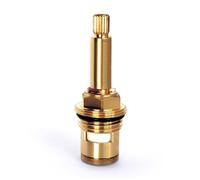 Cartouche de robinet, cartouche à disque en laiton et céramique, remplacement de valve de robinet, quart de tour, G1/2" x 78 mm x 9 mm, longueur de cannelure, 20 dents (QQ-Blue-75MM)