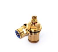 Cartouche de robinet, cartouche à disque en laiton et céramique, remplacement de valve de robinet, quart de tour, G1/2" x 73 mm x 9 mm, longueur de cannelure, 20 dents (AA-Red-Blue-42MM)