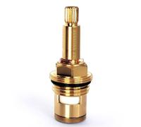 Cartouche de robinet, cartouche à disque en laiton et céramique, remplacement de valve de robinet, quart de tour, G1/2" x 73 mm x 9 mm, longueur de cannelure, 20 dents (NN-Blue-68MM)