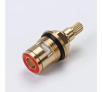 Cartouche De Robinet En Céramique De Rechange, Valve De Robinet De Cartouche De Disque De Tige En Céramique En Laiton Quart De Tour 1/2" Pour Robinet De Cuisine De Salle De Bain,Rouge