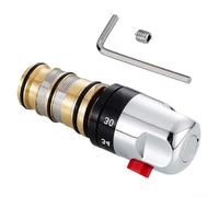Cartouche de robinet mitigeur thermostatique en laiton pour mitigeur de baignoire et douche avec arrêt de sécurité et élément sensible à la chaleur pour une régulation précise