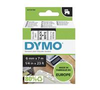 Dymo D1 - Standard Étiquettes - Noir sur blanc - 6mm x 7m, Ruban