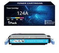 Cartouche de Toner 124A Q6000A Q6001A Q6002A Q6003A Compatible pour HP LaserJet 2600n 2605d 2605dn 2605dtn CM1015 CM1015mfp CM1017mfp CM1017 Imprimantes,C-1 Pack
