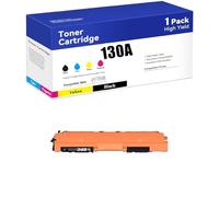 Cartouche de Toner 130A Compatible avec Les Cartouches de Toner HP 130A CF350A CF351A CF352A CF353A avec Puce pour imprimante HP M176 M176FN M177 M177FW (BK, M, C, Y),BK
