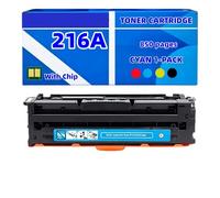 Cartouche de Toner 216A W2411A Cyan avec Puce Compatible avec HP Color LaserJet Pro M155a M155nw M182n M182nw M183fw - Jusqu’à 850 Pages